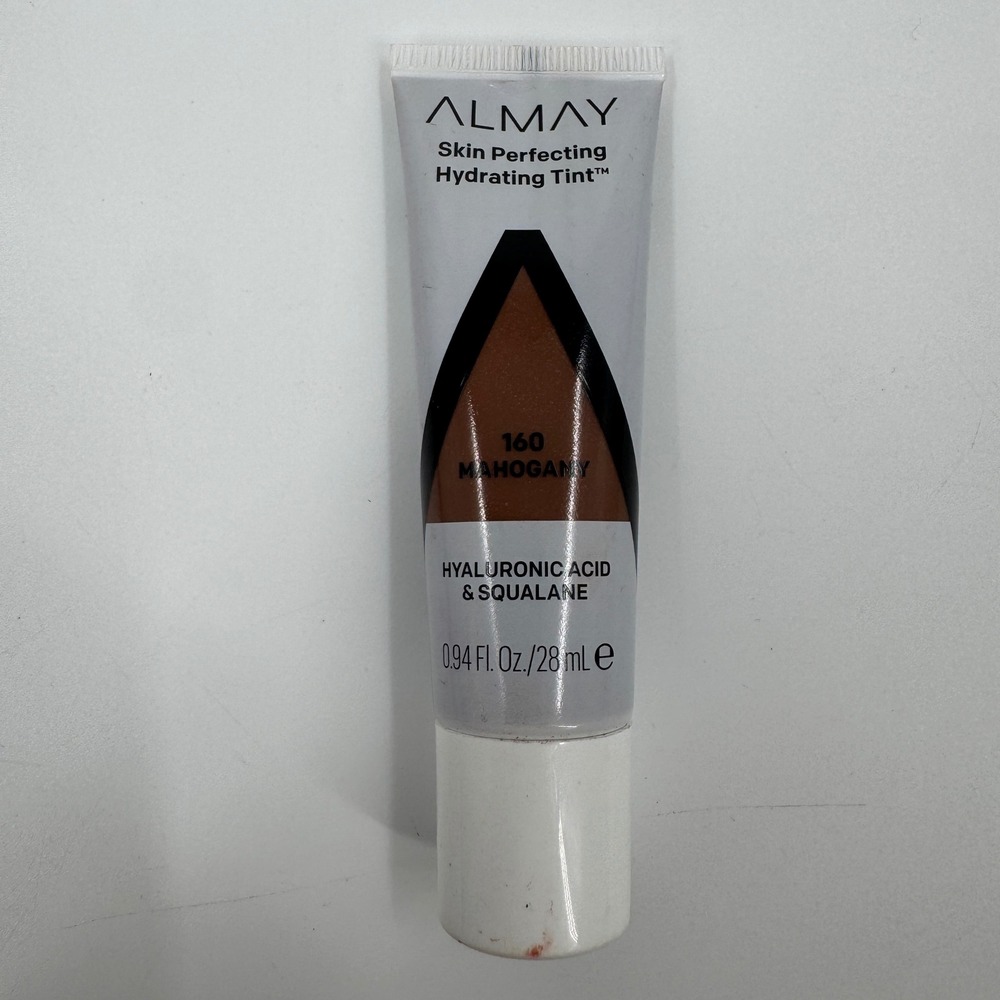 Almay Skin Perfecting Hydrating Tint 160 Mahogany Hyaluronic Acid Squalane .94oz